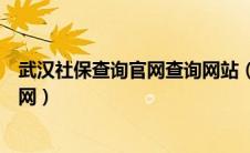 武汉社保查询官网查询网站（武汉社保查询个人账户登陆官网）