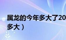 属龙的今年多大了2024年几岁（属龙的今年多大）