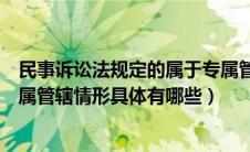 民事诉讼法规定的属于专属管辖的诉讼有哪些（民事诉讼专属管辖情形具体有哪些）