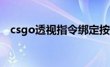 csgo透视指令绑定按键（csgo透视指令）