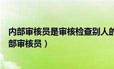 内部审核员是审核检查别人的工作自己不承担任何风险（内部审核员）