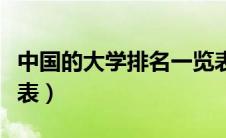 中国的大学排名一览表（四川的大学排名一览表）