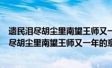 遗民泪尽胡尘里南望王师又一年的意思是什么意思（遗民泪尽胡尘里南望王师又一年的意思）