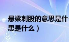 悬梁刺股的意思是什么20字（悬梁刺股的意思是什么）