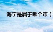 海宁是属于哪个市（海宁市属于哪个省）