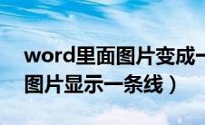 word里面图片变成一条线怎么恢复（word图片显示一条线）