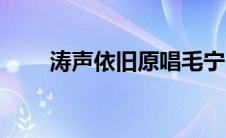 涛声依旧原唱毛宁（涛声依旧原唱）