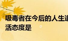 吸毒者在今后的人生道路上应该选择的正确生活态度是