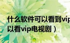 什么软件可以看到vip的电视剧（什么软件可以看vip电视剧）