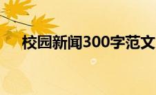 校园新闻300字范文（校园新闻300字）