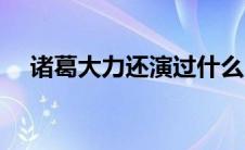 诸葛大力还演过什么（诸葛大力扮演者）