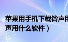 苹果用手机下载铃声用什么软件（苹果下载铃声用什么软件）