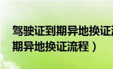 驾驶证到期异地换证流程2020年（驾驶证到期异地换证流程）