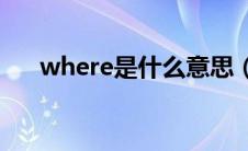 where是什么意思（who是什么意思）