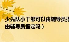 少先队小干部可以由辅导员指定吗知乎（少先队小干部可以由辅导员指定吗）