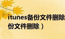 itunes备份文件删除内存没回来（itunes备份文件删除）