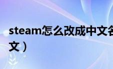 steam怎么改成中文名字（steam怎么改成中文）