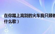 在你踏上离别的火车我只顾着流泪（当你踏上离别的火车是什么歌）