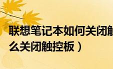 联想笔记本如何关闭触控面板（联想笔记本怎么关闭触控板）