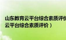 山东教育云平台综合素质评价入口考试科目报考（山东教育云平台综合素质评价）