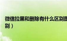 微信拉黑和删除有什么区别图片（微信拉黑和删除有什么区别）