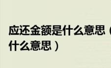 应还金额是什么意思（其他应付款在贷方表示什么意思）