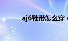 aj6鞋带怎么穿（aj6鞋带系法）