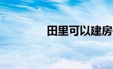 田里可以建房子吗（田里）