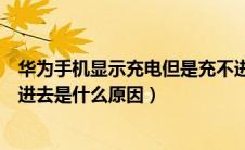 华为手机显示充电但是充不进去怎么办（华为手机充电充不进去是什么原因）