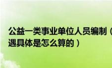 公益一类事业单位人员编制（公益一类事业编制工作人员待遇具体是怎么算的）