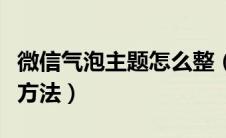 微信气泡主题怎么整（微信气泡主题怎么设置方法）