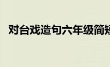 对台戏造句六年级简短一句（对台戏造句）