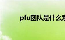 pfu团队是什么意思（pfu团队）