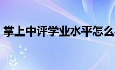 掌上中评学业水平怎么写（学业水平怎么写）