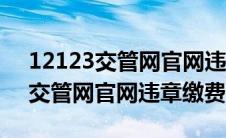 12123交管网官网违章缴费怎么交（12123交管网官网违章缴费）