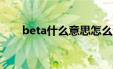 beta什么意思怎么读（beta怎么读）