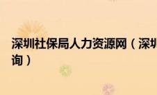 深圳社保局人力资源网（深圳人力资源和社会保障局社保查询）