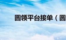 圆领平台接单（圆领远程工作平台）