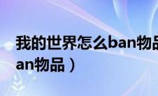 我的世界怎么ban物品指令（我的世界怎么ban物品）