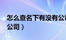 怎么查名下有没有公司?（怎么查名下有没有公司）