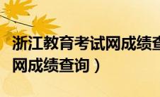 浙江教育考试网成绩查询官网（浙江教育考试网成绩查询）