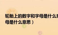 轮胎上的数字和字母是什么意思102H（轮胎上的数字和字母是什么意思）