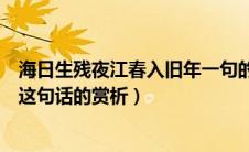 海日生残夜江春入旧年一句的妙处（海日生残夜江春入旧年这句话的赏析）