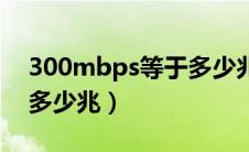 300mbps等于多少兆快吗（300mbps等于多少兆）