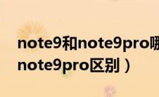 note9和note9pro哪个性价比高（note9和note9pro区别）