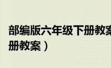 部编版六年级下册教案设计（部编版六年级下册教案）