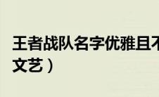 王者战队名字优雅且不俗（王者荣耀战队名字文艺）