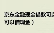 京东金融现金借款可以借多少（京东金融哪里可以借现金）