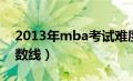 2013年mba考试难度（2013年mba国家分数线）