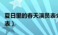 夏日里的春天演员表介绍（夏日里的春天演员表）